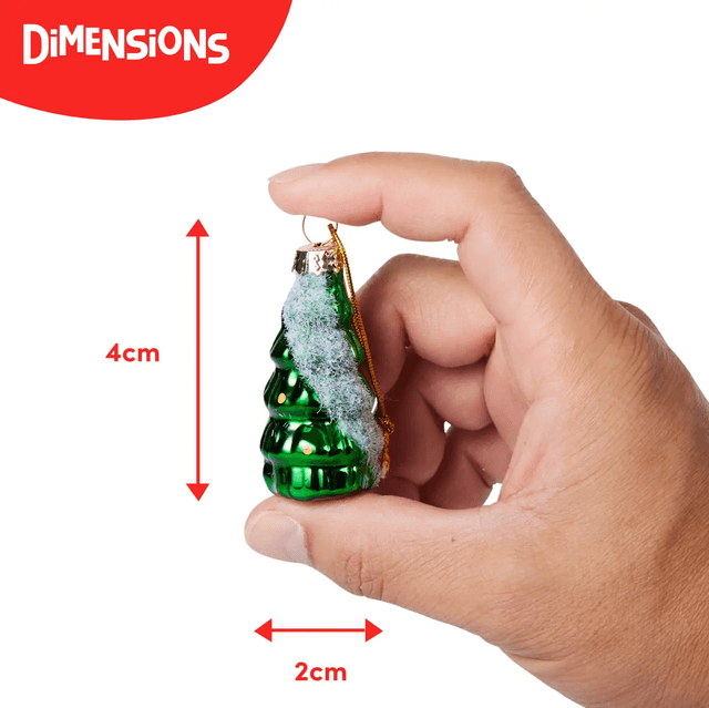 12 Mini Glass Baubles